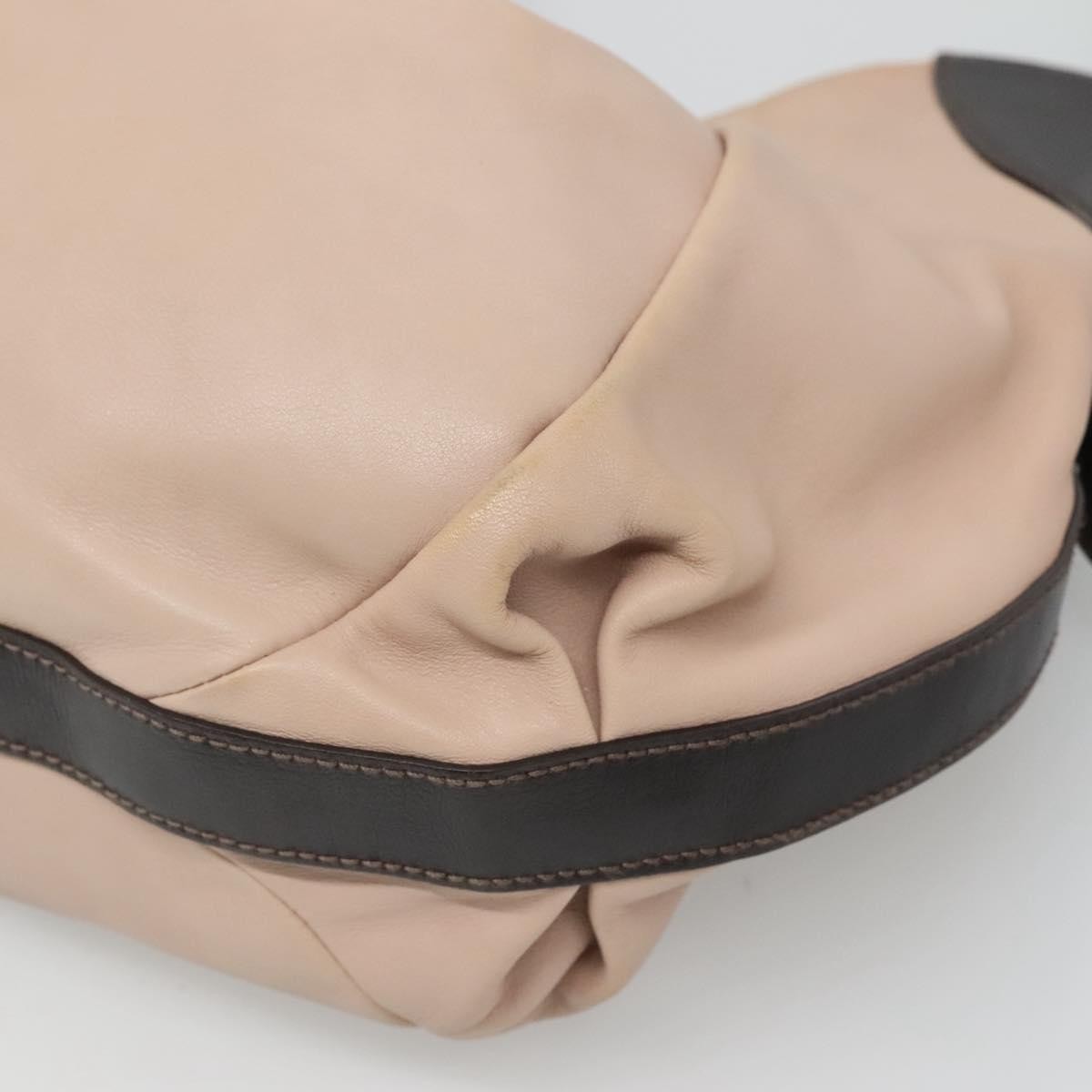 Salvatore Ferragamo Gancini Hobo Leather, BEIGE, LEATHER, Handbag