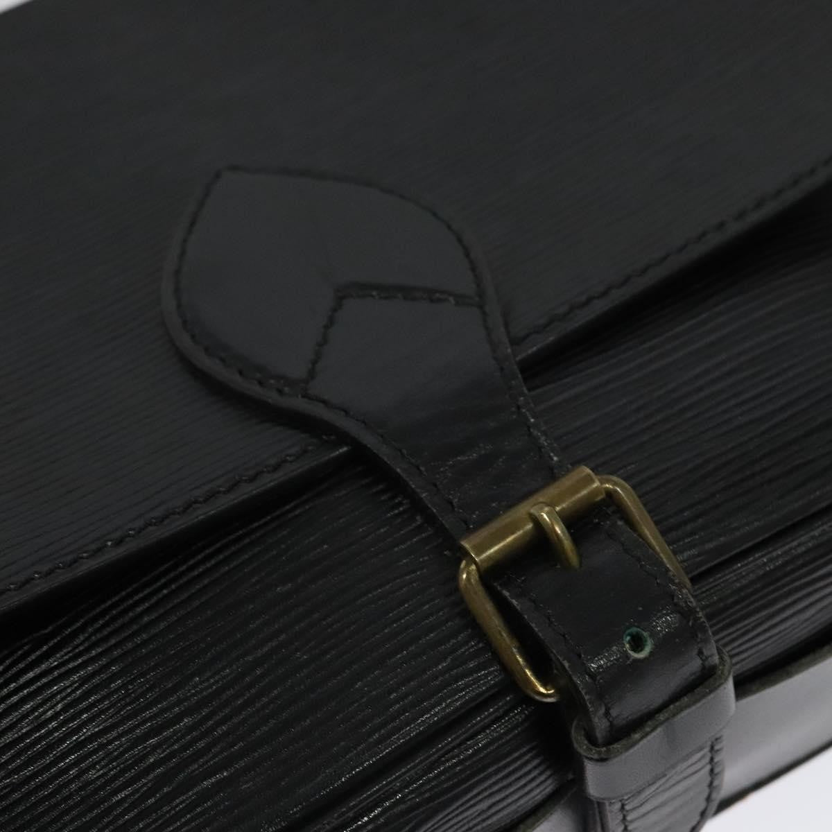 Louis Vuitton Cartouchiere Handbag Epi Leather, BLACK, LEATHER, Handbag