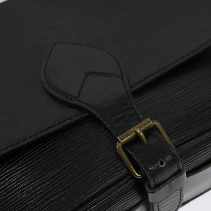 Louis Vuitton Cartouchiere Handbag Epi Leather, BLACK, LEATHER, Handbag