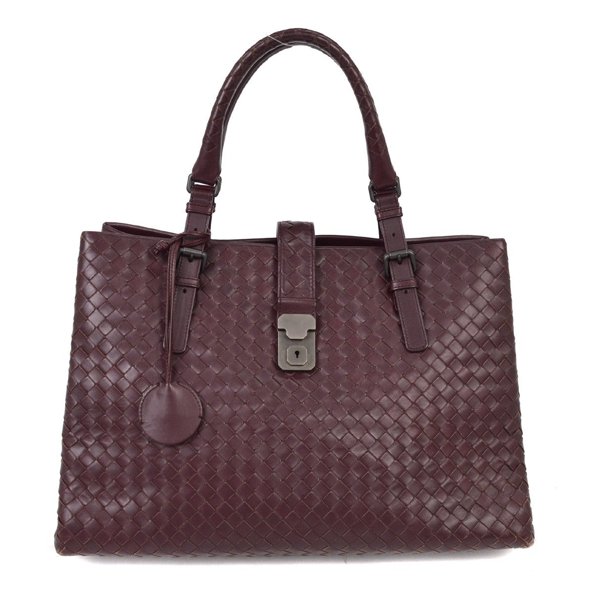 Bottega Veneta Roma Bag Intrecciato Nappa, BROWN, LEATHER, Tote bag