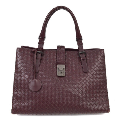 Bottega Veneta Roma Bag Intrecciato Nappa, BROWN, LEATHER, Tote bag