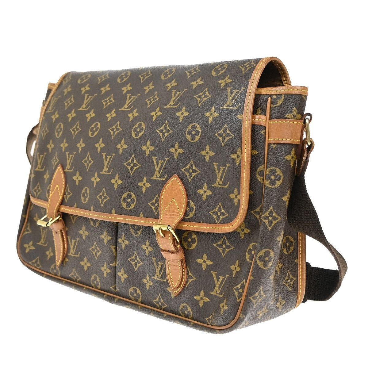 Louis Vuitton Sac Gibeciere Messenger Bag Monogram Canvas, BROWN, CANVAS, Crossbody bag