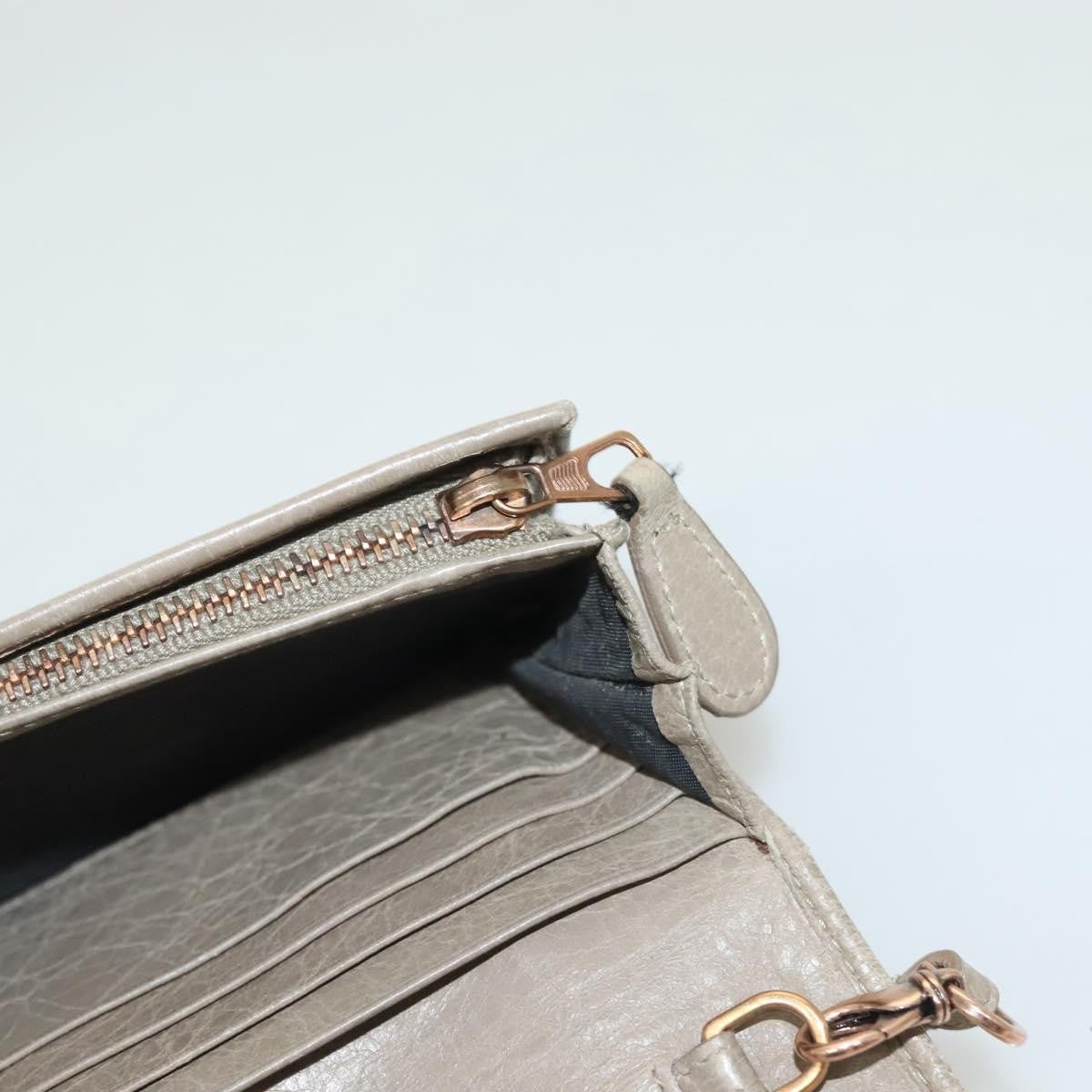 Balenciaga Giant Money Flap Wallet Leather, BEIGE, LEATHER, Wallets