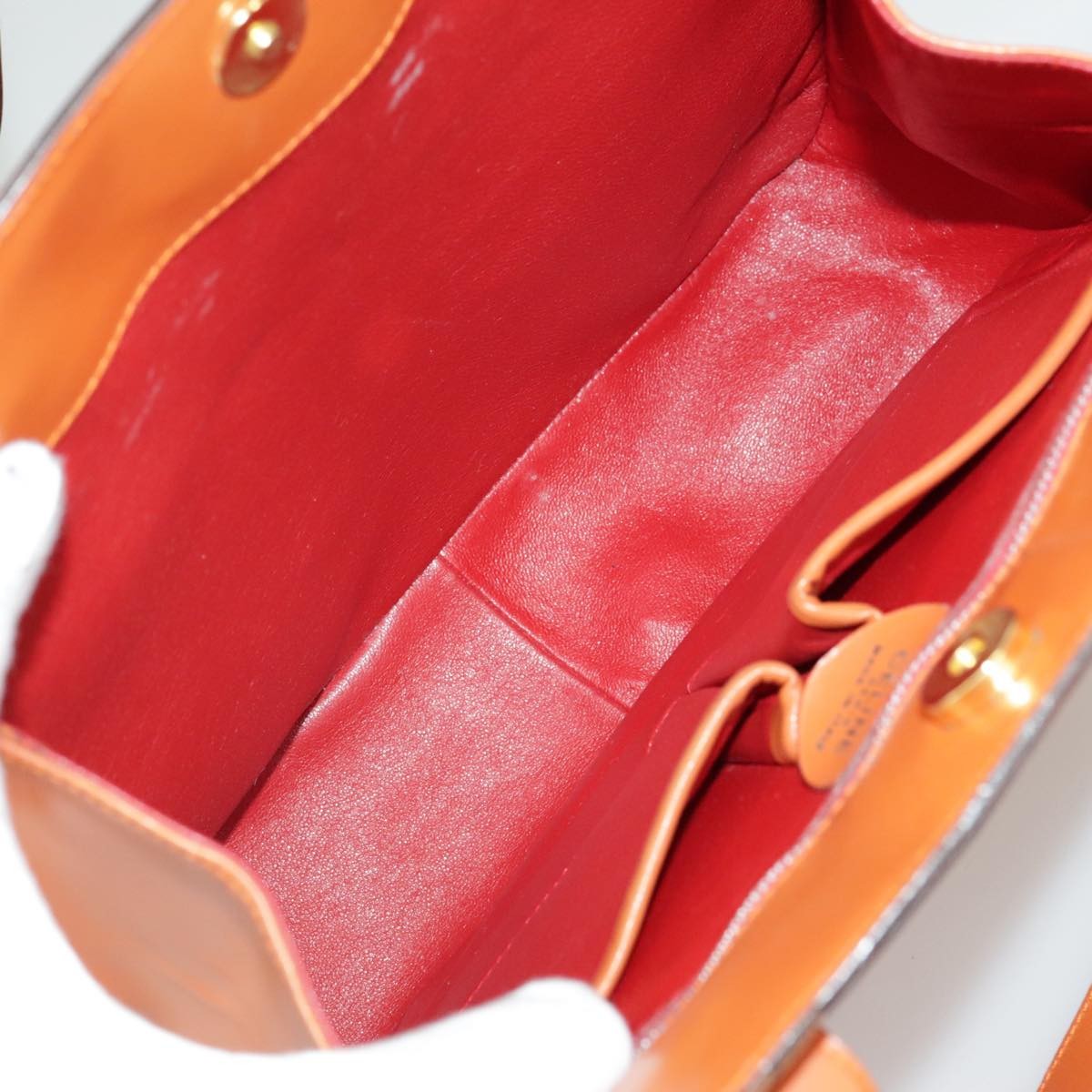 Celine Tote bag Leather, ORANGE, LEATHER, Handbag