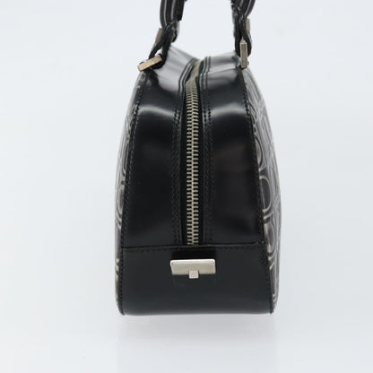 Salvatore Ferragamo Gancini handbag Leather, BLACK, LEATHER, Handbag