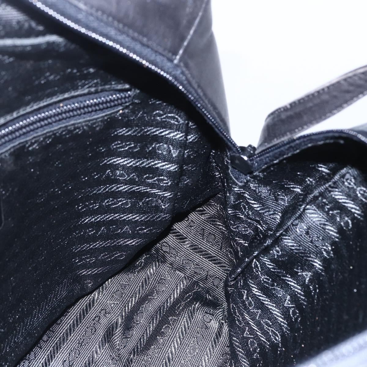 Prada Vintage Shoulder Bag Leather, BLACK, LEATHER, Shoulder bag