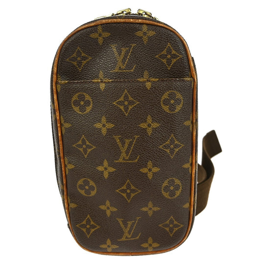 Louis Vuitton Pochette Gange Monogram Canvas, BROWN, CANVAS, Shoulder bag