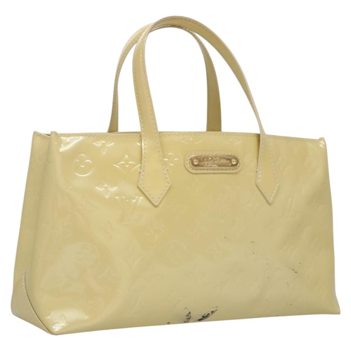 Louis Vuitton Wilshire Handbag Monogram Vernis, BEIGE, PATENT_LEATHER, Handbag