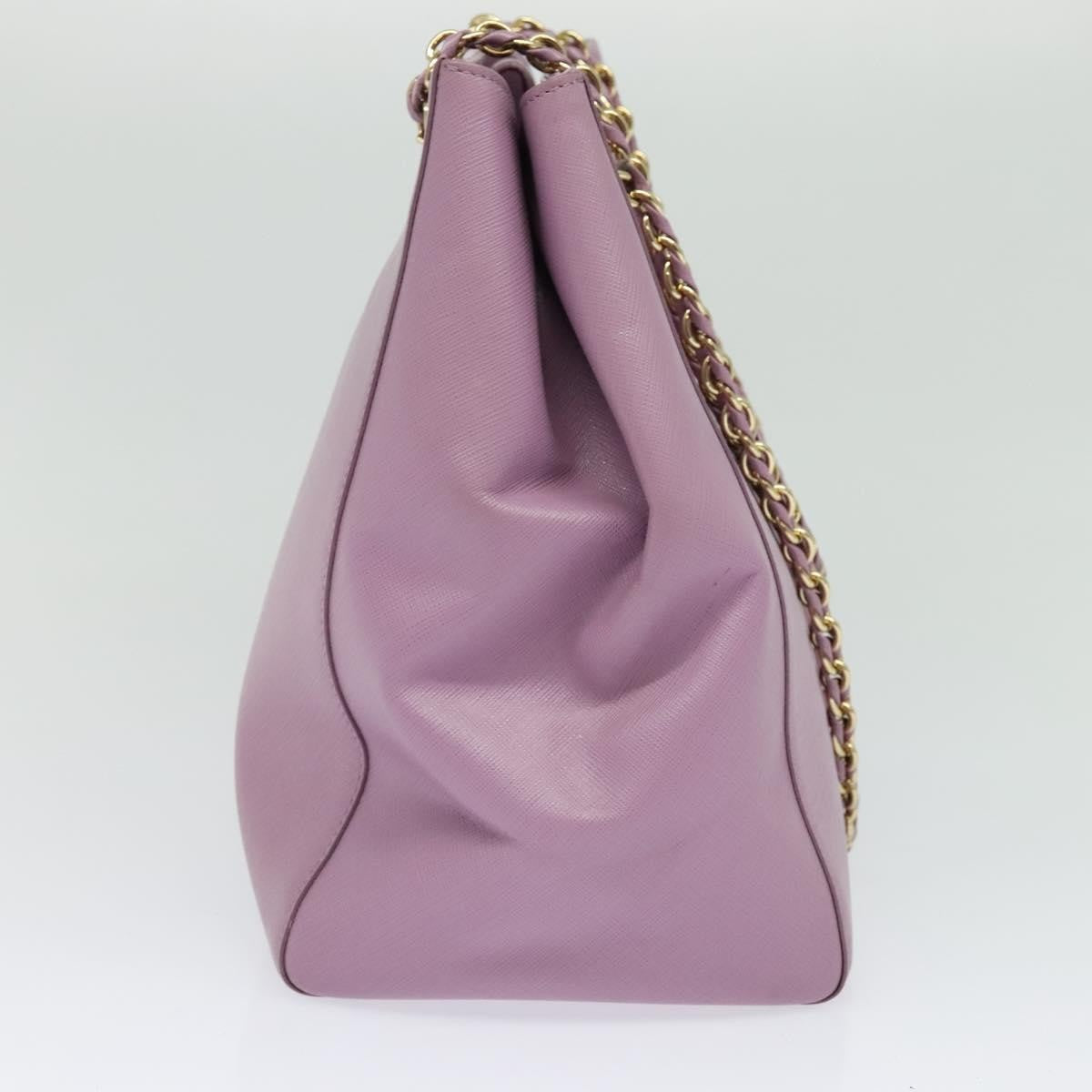 Salvatore Ferragamo Vara Bow Chain Tote Leather, PURPLE, LEATHER, Tote bag