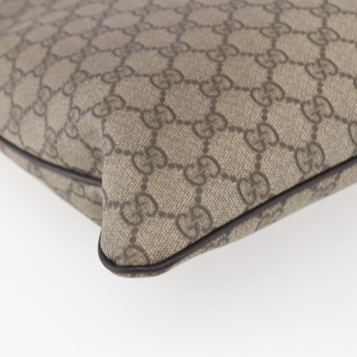 Gucci Zip Top Messenger Bag GG Coated Canvas, BEIGE, PVC, Shoulder bag