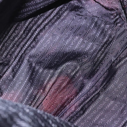 Prada Convertible Tote Printed Tessuto with Saffiano, BLUE, NYLON, Tote bag