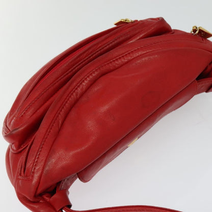 Gucci Waist Bag Leather, RED, LEATHER, Shoulder bag
