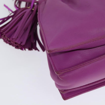 Loewe Flamenco Crossbody Bag Leather, PURPLE, LEATHER, Shoulder bag