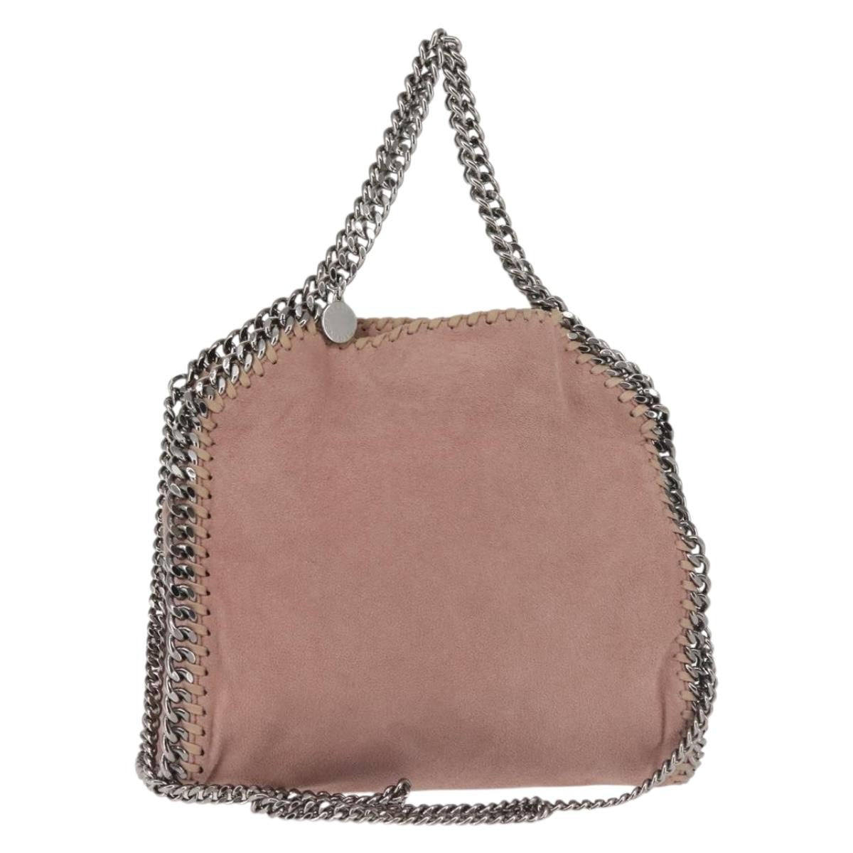 Stella McCartney Falabella Fold Over Crossbody Bag Suede, PINK, SUEDE, Crossbody bag