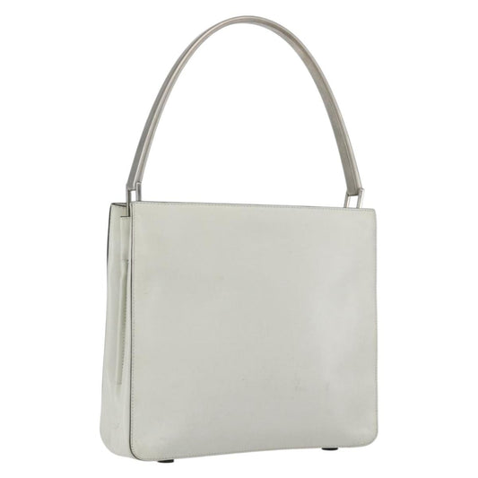 Prada Vintage Handbag Leather, WHITE, LEATHER, Handbag