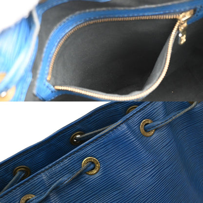 Louis Vuitton Petit Noe Handbag Epi Leather, BLUE, LEATHER, Shoulder bag