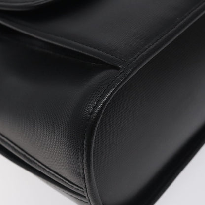 Celine Circle Logo Handbag Leather, BLACK, LEATHER, Handbag