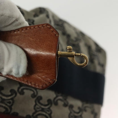 Celine Vintage Macadam Handbag Macadam, NAVY, CANVAS, Handbag