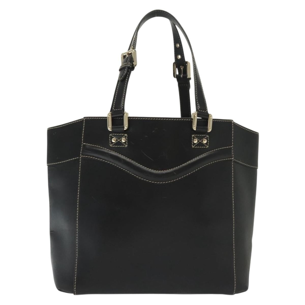 Gucci Tote Bag Leather, BLACK, LEATHER, Tote bag