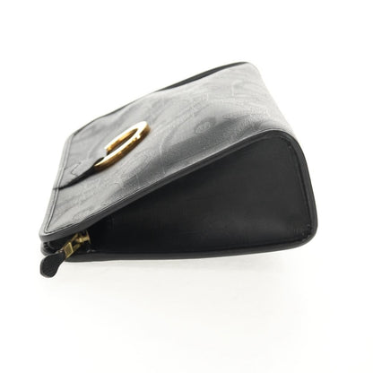 Christian Dior Vintage Trotter Pouch Diorissimo Canvas, BLACK, PVC, Clutche & pouche