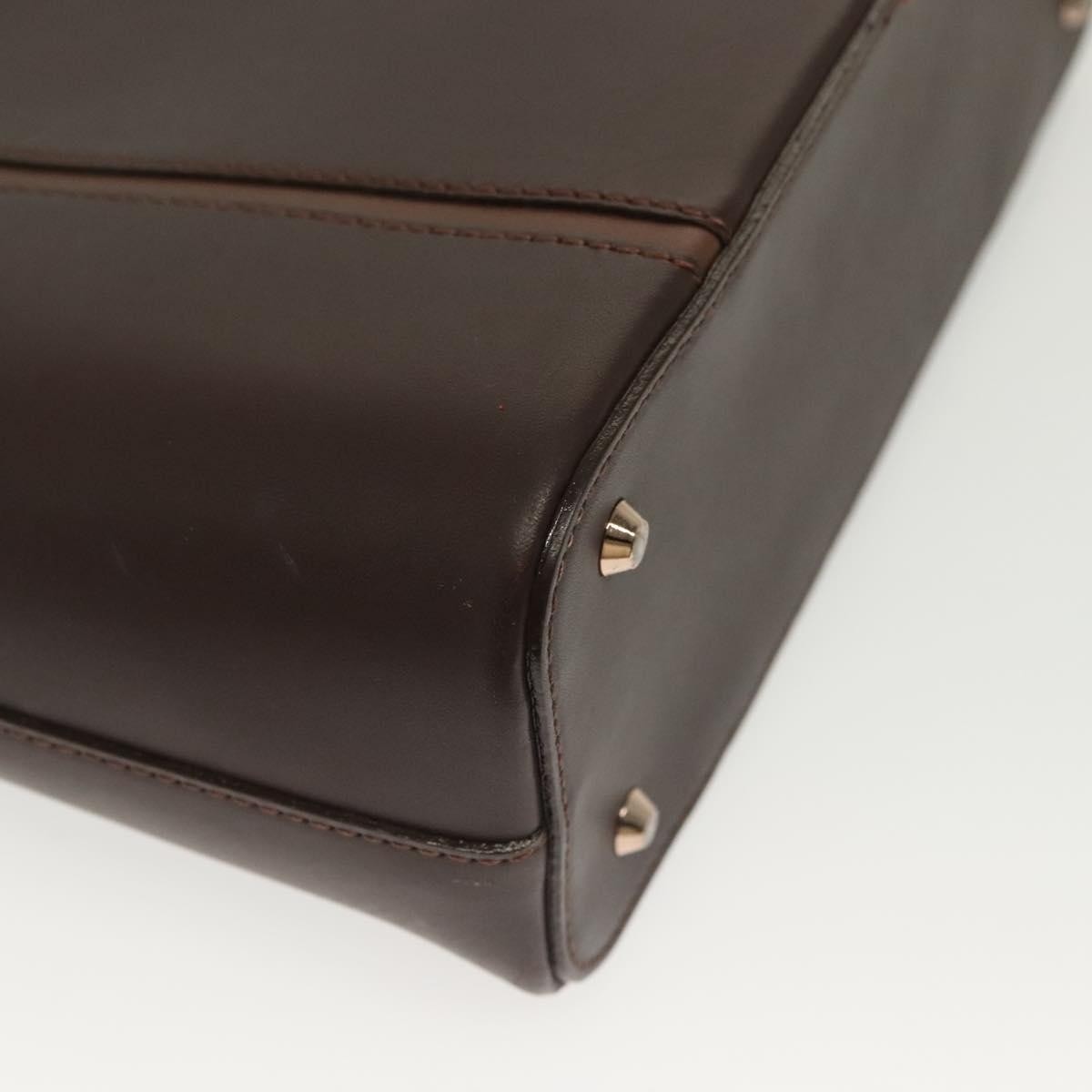 Burberry Handle Tote Leather, BROWN, LEATHER, Handbag