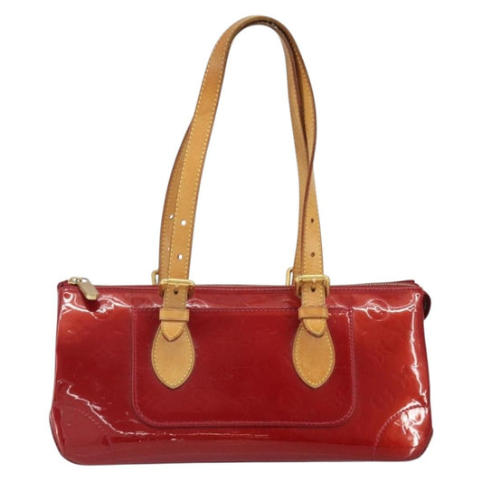 Louis Vuitton Rosewood Avenue Handbag Monogram Vernis, RED, PATENT_LEATHER, Handbag