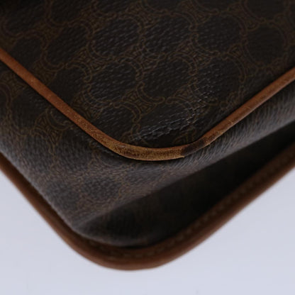 Celine Macadam Shoulder Bag Canvas, BROWN, PVC, Shoulder bag