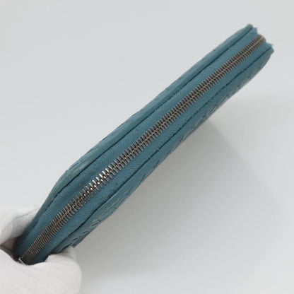 Bottega Veneta Intrecciato Wallet Leather, BLUE, LEATHER, Wallets