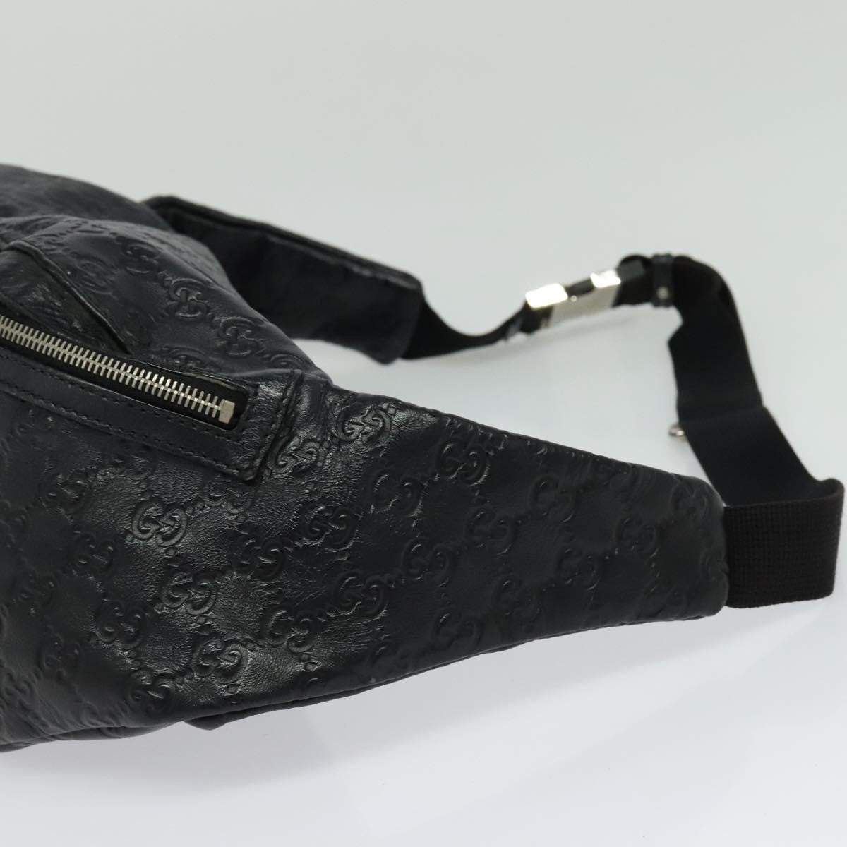 Gucci Waist Bag Guccissima Leather, BLACK, LEATHER, Clutche & pouche