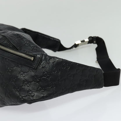 Gucci Waist Bag Guccissima Leather, BLACK, LEATHER, Clutche & pouche