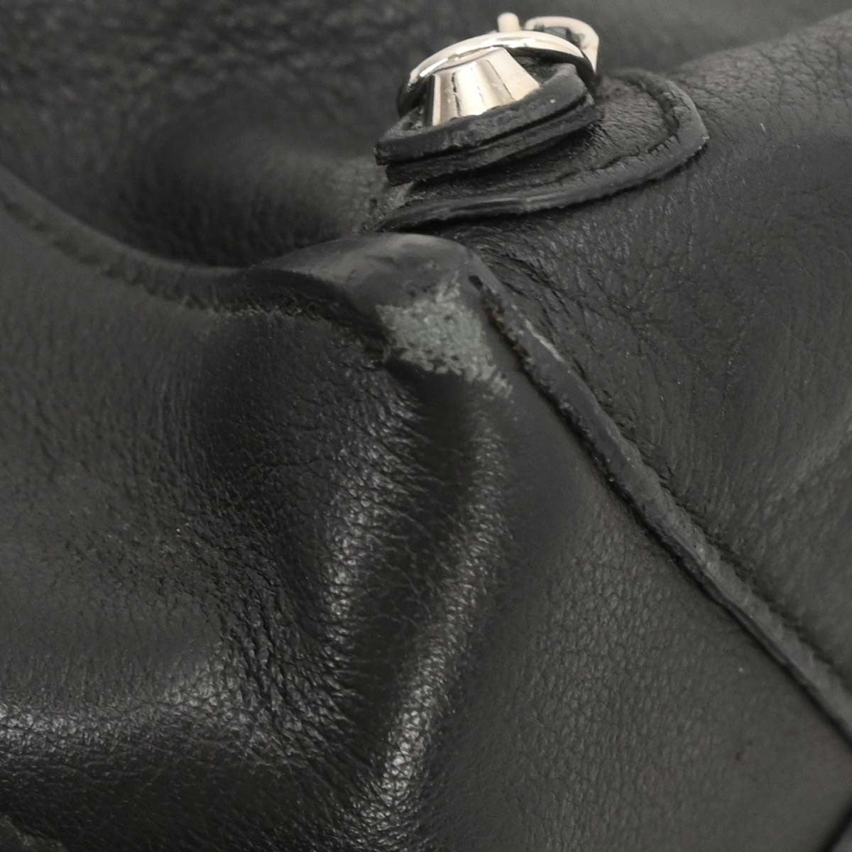 Balenciaga Papier A6 Classic Studs Bag Leather, BLACK, LEATHER, Tote bag