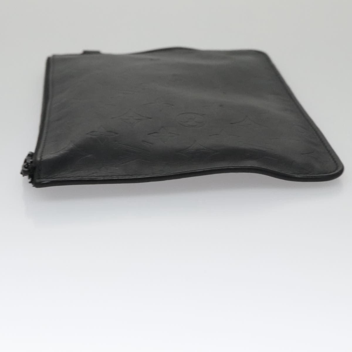 Louis Vuitton Neverfull Pochette Monogram Empreinte Giant, BLACK, LEATHER, Clutche & pouche