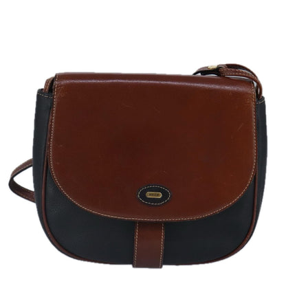 Bally Vintage Shoulder Bag Leather, Brown, Leather, Shoulder Bag