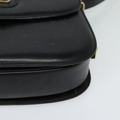 Gucci Vintage double G logo shoulder bag Leather, BLACK, LEATHER, Shoulder bag