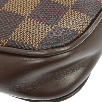 Louis Vuitton Navona Pochette Accessoires Damier, Brown, Canvas, Clutch