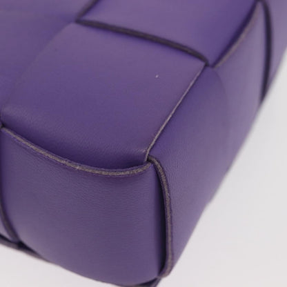 Bottega Veneta Cassette Crossbody Bag Padded Maxi Intrecciato Leather, PURPLE, LEATHER, Crossbody bag