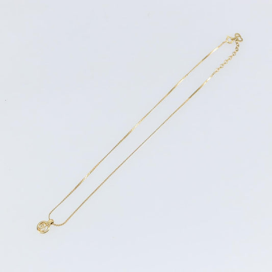 Christian Dior CD Pendant Necklace Metal, GOLD, METAL, Necklace