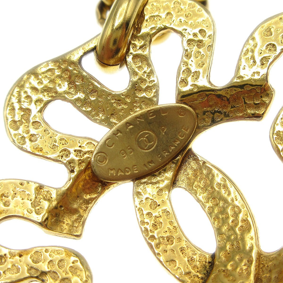 Chanel CC Flower Pendant Necklace Metal, GOLD, GOLD_PLATED, Necklace