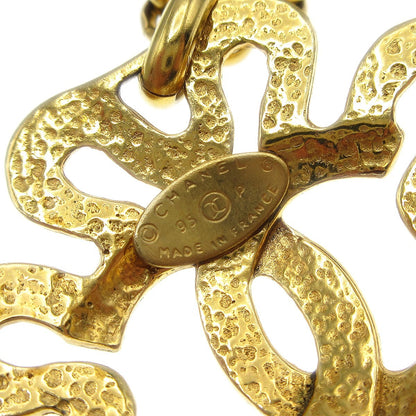 Chanel CC Flower Pendant Necklace Metal, GOLD, GOLD_PLATED, Necklace