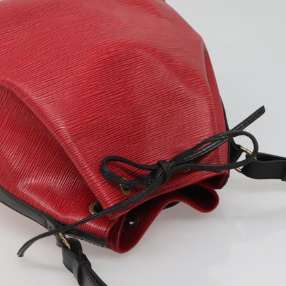 Louis Vuitton Petit Noe Handbag Two Tone Epi Leather, RED, LEATHER, Handbag