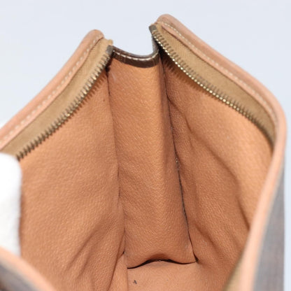 Celine Macadam Pochette Canvas and Leather, BROWN, CANVAS, Clutche & pouche
