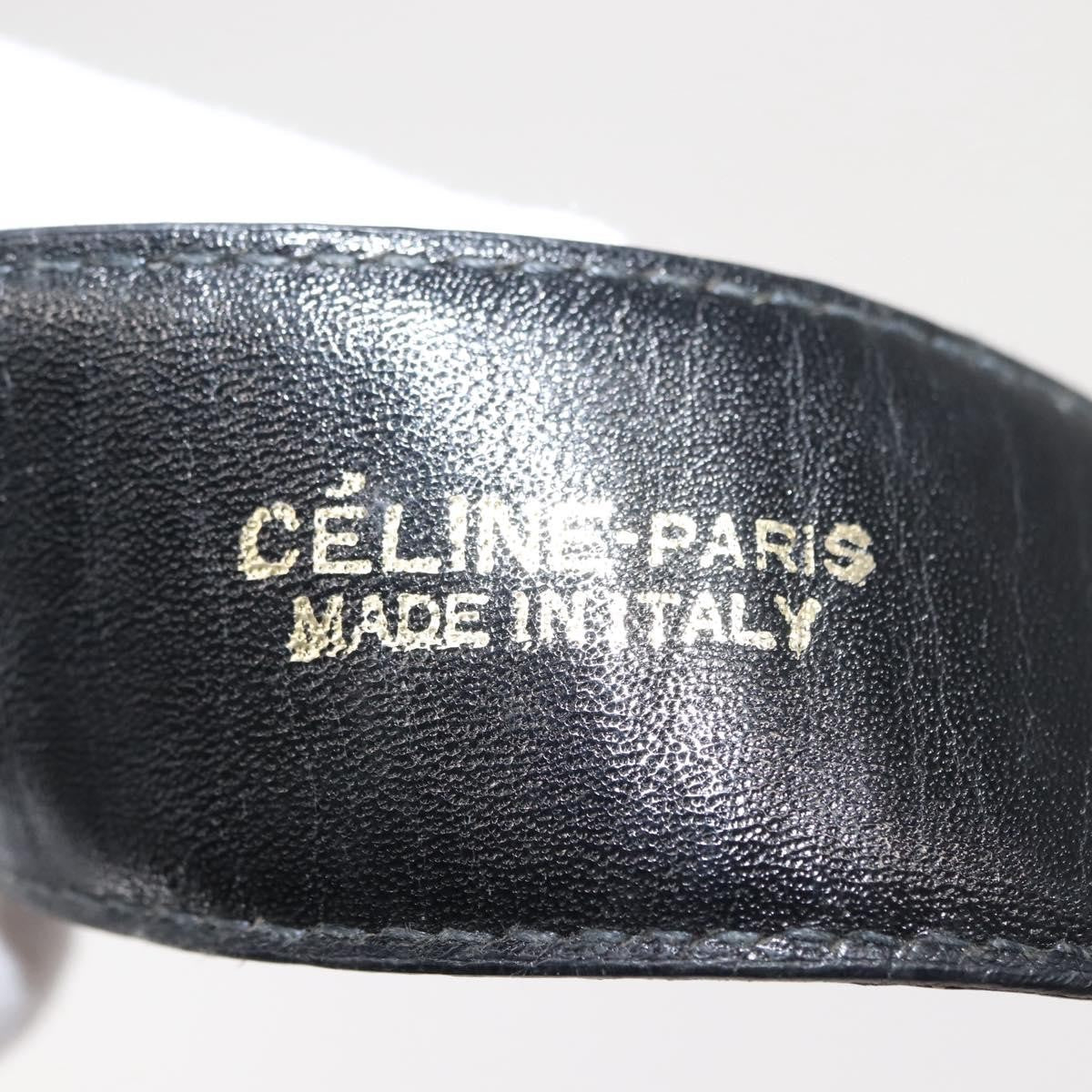 Celine Belt Leather with Metal, BLACK, LEATHER, Belts