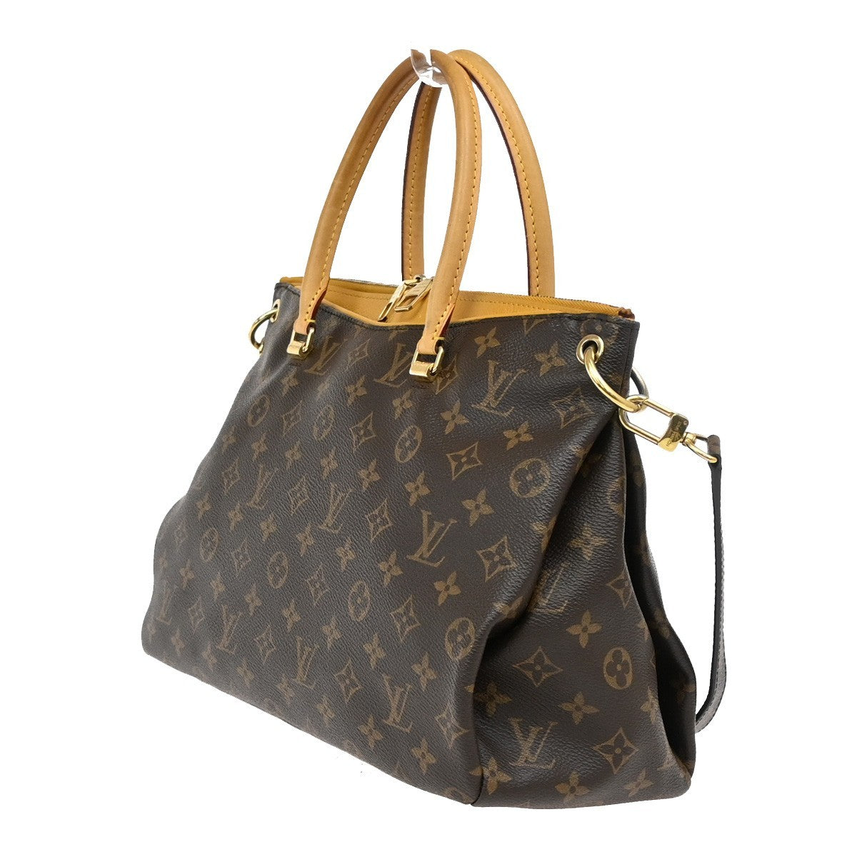 Louis Vuitton Pallas Tote Monogram Canvas with Leather, BROWN, CANVAS, Tote bag