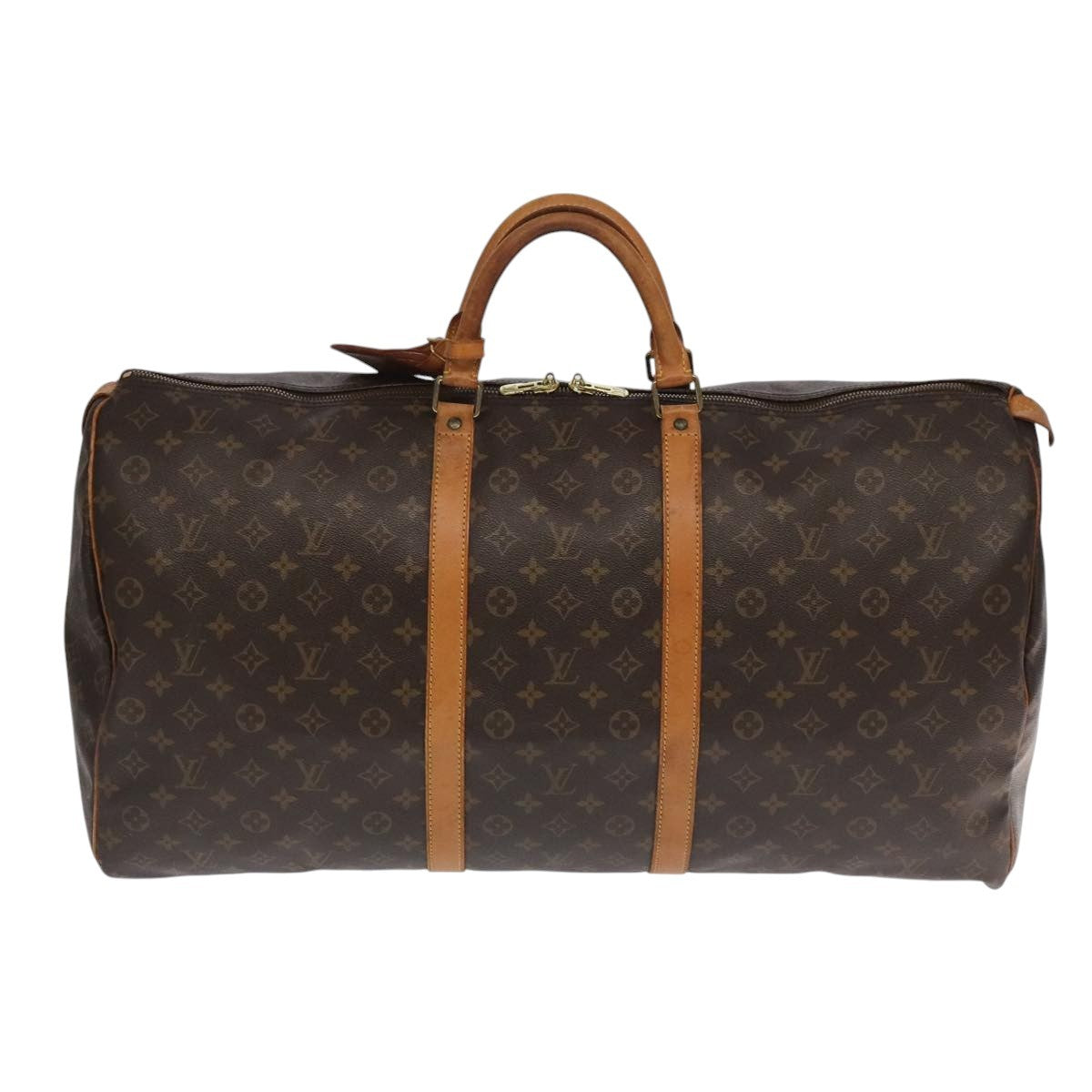 Louis Vuitton Keepall Bag Monogram Canvas, BROWN, CANVAS, Travel bag
