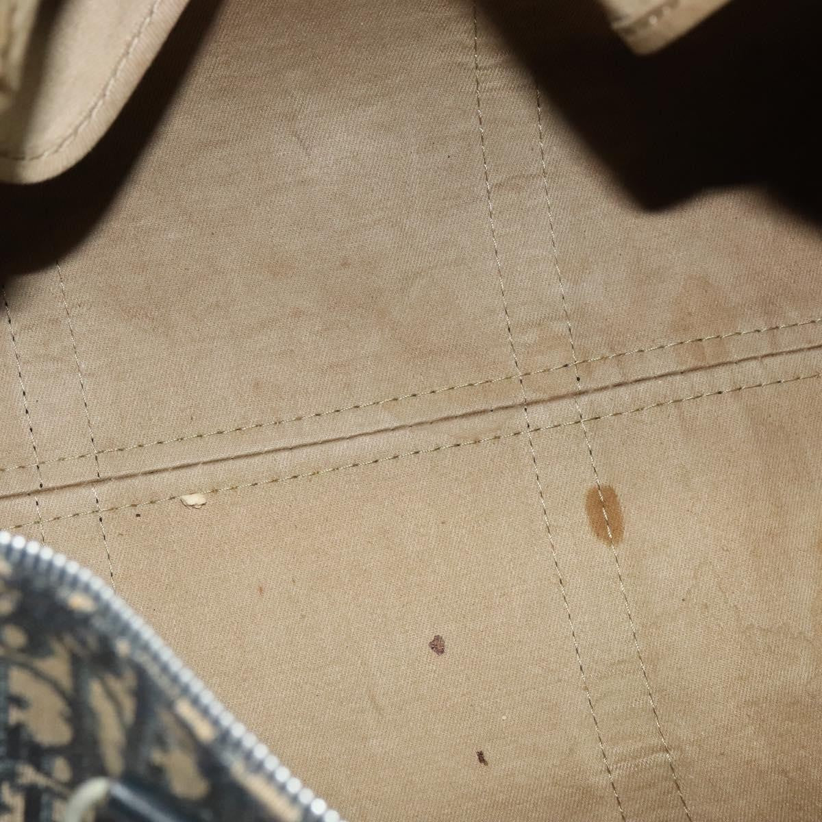 Christian Dior Vintage Trotter Boston Bag Diorissimo Canvas, NAVY, CANVAS, Travel bag