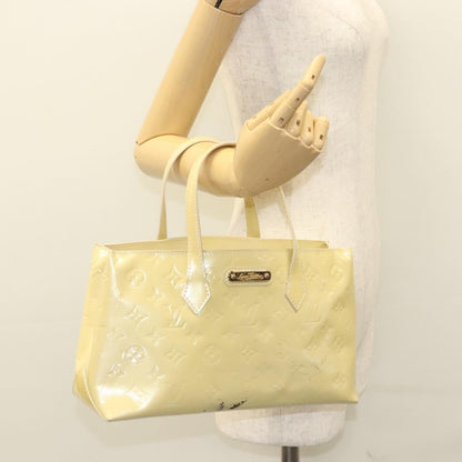 Louis Vuitton Wilshire Handbag Monogram Vernis, BEIGE, PATENT_LEATHER, Handbag