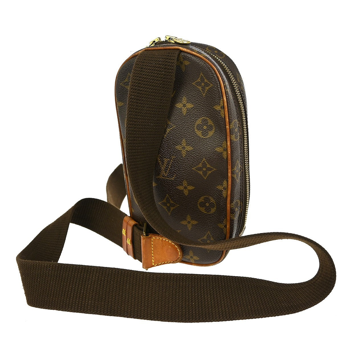 Louis Vuitton Pochette Gange Monogram Canvas, BROWN, CANVAS, Shoulder bag
