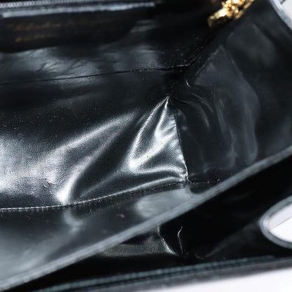 Salvatore Ferragamo Gancini Convertible Top Handle Bag Leather, BLACK, LEATHER, Handbag