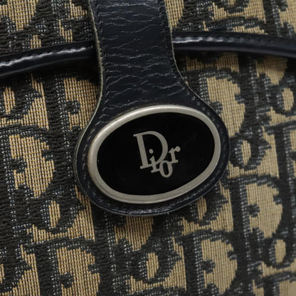 Christian Dior Vintage Flap Crossbody Bag Canvas, NAVY, CANVAS, Shoulder bag