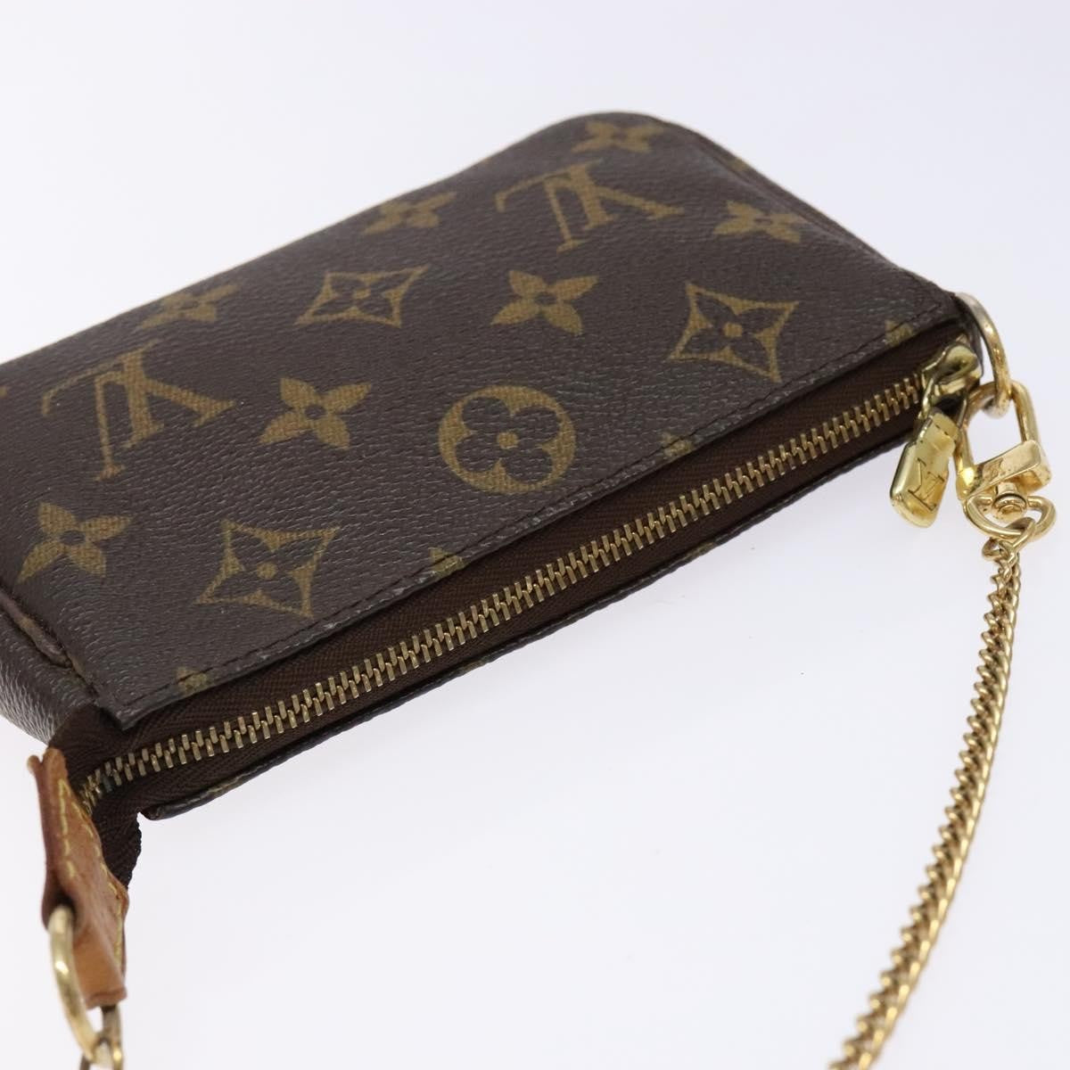 Louis Vuitton Mini pochette accessoires Canvas, BROWN, CANVAS, Clutche & pouche